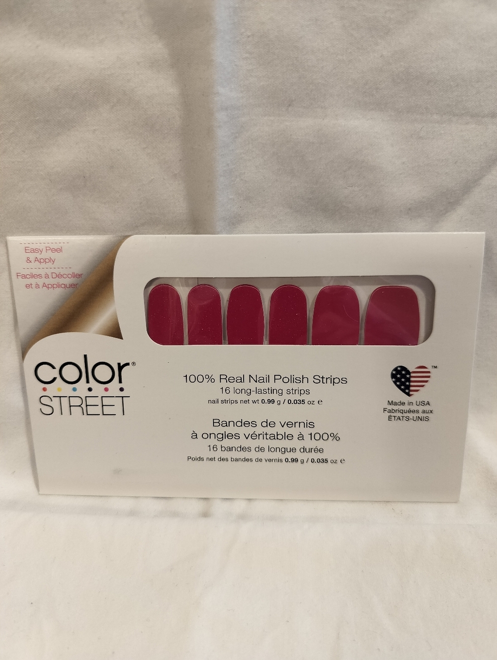 Color Street ROSADO GLOW Nail Polish Strips. In a GLOSSY finish with SHIMMER